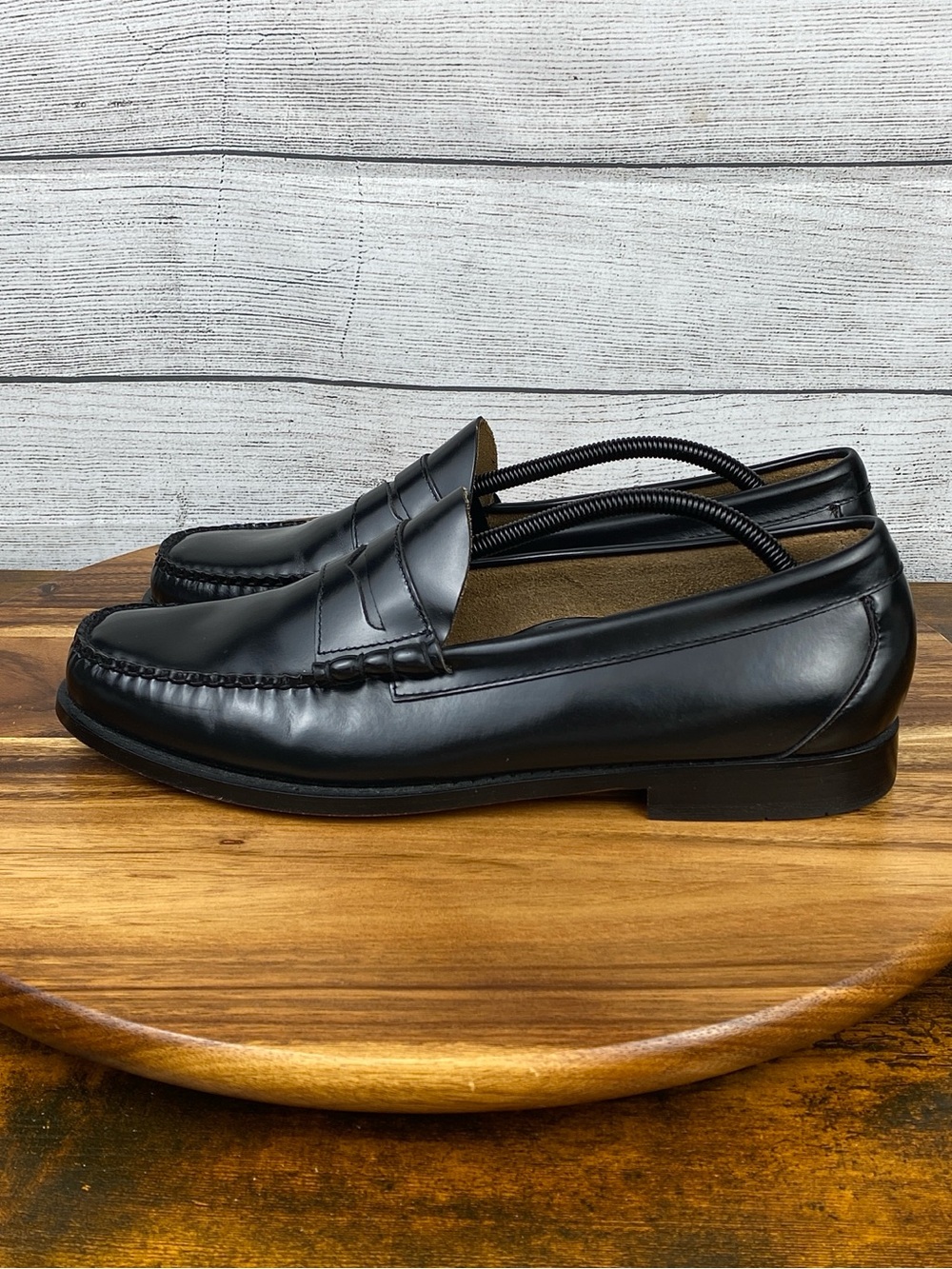 G.H. Bass Men’s Larson Weejuns Black Leather Penny Loafer Shoe Size 11